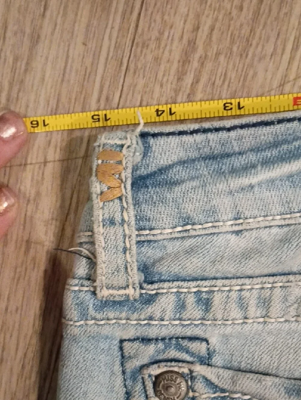 Light Blue Denim Bermuda Shorts - Brand: Not Visible